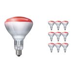 Opakowanie 10x Philips BR125 IR 250W E27 230-250V czerwony