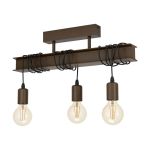 Eglo Lampa sufitowa Townshend 4 Stal Brązowy | IP20 - Nadaje Się Do 3x E27 