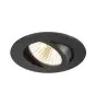 SLV New Tria 68 Spot Aluminium Czarny Okrągła 8.3W 750lm 38D - 930 Ciepła Biel | Aukko 68mm -  Najlepsze Renderowanie Kolorów - Ściemnianie 