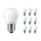 Opakowanie 10x Philips Corepro LED Lustre E27 Piłka Matowy 4.3W 470lm - 827 Bardzo Ciepła Biel | Zamienne 40W